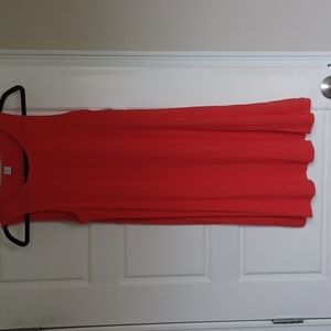 Old navy sleeveless orange swing dress, Small